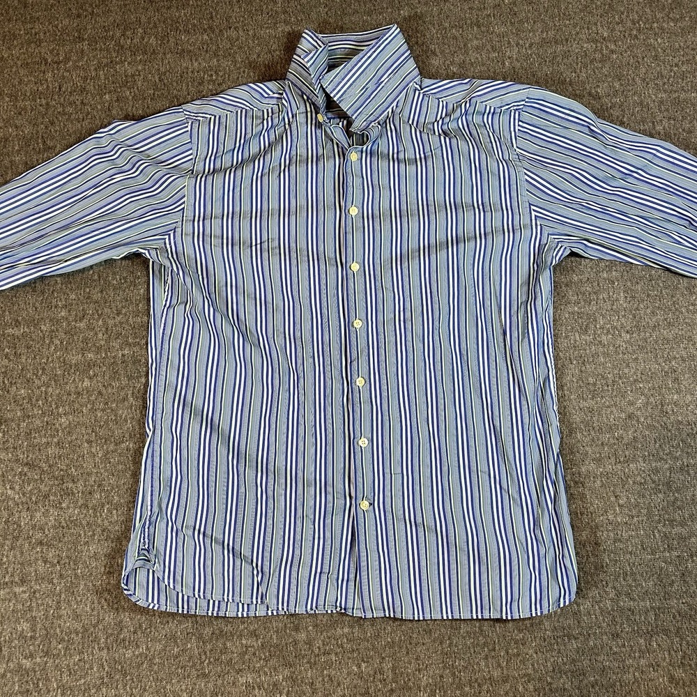 Vintage GAP Shirt Mens XL 17-17 1/2‎ Button Down Striped Long Sleeve 90s Fitted